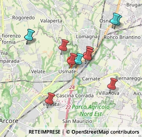 Mappa Via Cesare Battisti, 20865 Usmate Velate MB, Italia (1.79727)