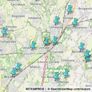 Mappa Via Roma, 20865 Usmate Velate MB, Italia (3.01)
