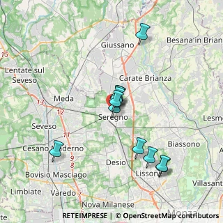 Mappa Via G.Schiaparelli, 20851 Lissone MB, Italia (3.16909)