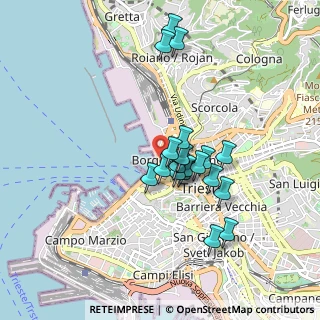 Mappa Riva Tre Novembre, 34132 Trieste TS, Italia (0.7145)