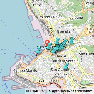 Mappa Riva Tre Novembre, 34132 Trieste TS, Italia (0.63455)