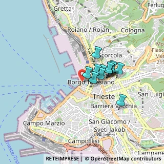 Mappa Riva Tre Novembre, 34132 Trieste TS, Italia (0.58385)