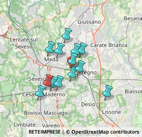 Mappa Via Ottone Rosai, 20831 Seregno MB, Italia (2.52154)