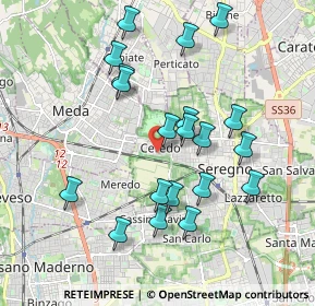 Mappa Largo Giuseppe Piermarini, 20831 Seregno MB, Italia (1.852)