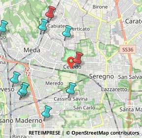 Mappa Largo Giuseppe Piermarini, 20831 Seregno MB, Italia (2.77818)