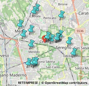 Mappa Largo Giuseppe Piermarini, 20831 Seregno MB, Italia (1.729)