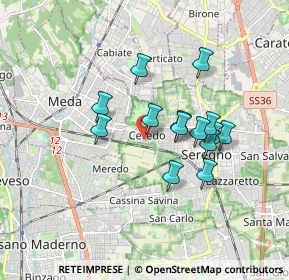 Mappa Largo Giuseppe Piermarini, 20831 Seregno MB, Italia (1.42929)