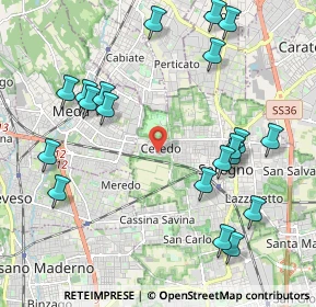 Mappa Largo Giuseppe Piermarini, 20831 Seregno MB, Italia (2.3645)