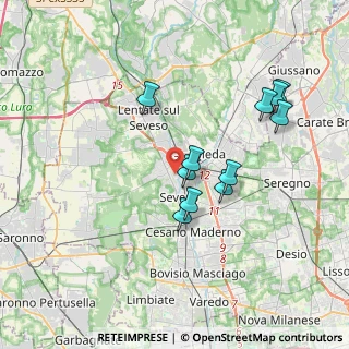 Mappa Via 25 Aprile, 20030 Barlassina MB, Italia (3.33909)
