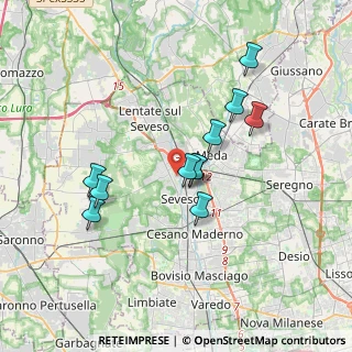 Mappa Via 25 Aprile, 20030 Barlassina MB, Italia (3.10909)