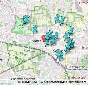 Mappa Via Gaetano Previati, 20831 Seregno MB, Italia (0.8115)