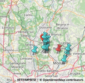 Mappa Via Gaetano Previati, 20831 Seregno MB, Italia (5.38273)