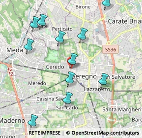 Mappa Via Gaetano Previati, 20831 Seregno MB, Italia (2.32917)