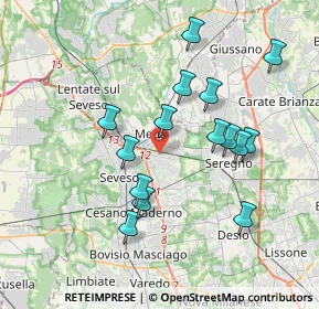 Mappa Via Udine, 20821 Meda MB, Italia (3.49867)