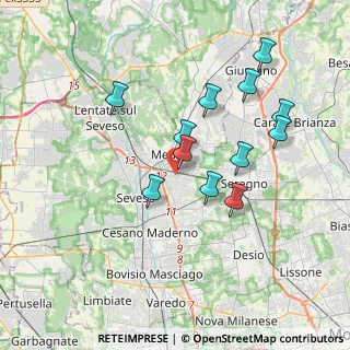 Mappa Via Udine, 20821 Meda MB, Italia (3.40917)