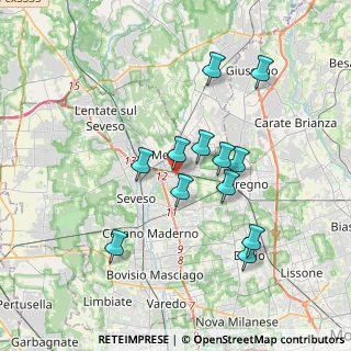 Mappa Via Udine, 20821 Meda MB, Italia (3.2625)