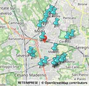 Mappa Via Udine, 20821 Meda MB, Italia (1.9235)