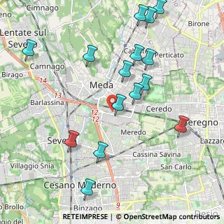 Mappa Via Udine, 20821 Meda MB, Italia (2.298)