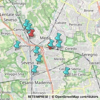Mappa Via Udine, 20821 Meda MB, Italia (1.83167)