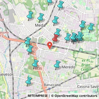 Mappa Via Udine, 20821 Meda MB, Italia (1.194)