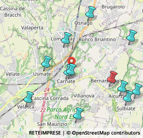 Mappa Via Fornace, 20866 Carnate MB, Italia (2.39583)