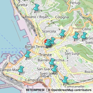 Mappa Via San Francesco D'Assisi, 34133 Trieste TS, Italia (1.07667)