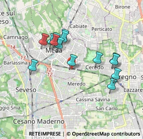 Mappa Via Gorizia, 20821 Meda MB, Italia (1.67143)