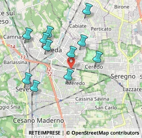 Mappa Via Gorizia, 20821 Meda MB, Italia (1.83818)