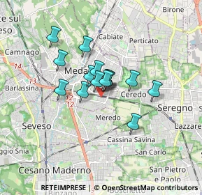 Mappa Via Gorizia, 20821 Meda MB, Italia (1.08133)