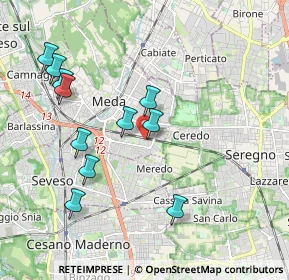 Mappa Via Gorizia, 20821 Meda MB, Italia (1.97455)