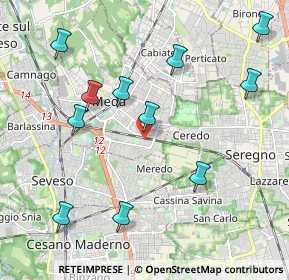 Mappa Via Gorizia, 20821 Meda MB, Italia (2.25091)