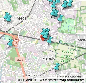 Mappa Via Gorizia, 20821 Meda MB, Italia (1.237)