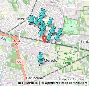 Mappa Via Gorizia, 20821 Meda MB, Italia (0.668)