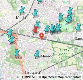 Mappa Via Gorizia, 20821 Meda MB, Italia (1.069)