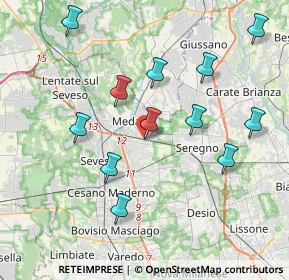 Mappa Via Gorizia, 20821 Meda MB, Italia (4.02083)