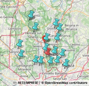 Mappa Via Gorizia, 20821 Meda MB, Italia (7.06778)