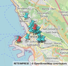 Mappa Via Gaetano Donizetti, 34122 Trieste TS, Italia (0.93889)