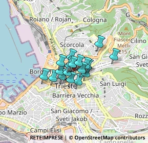 Mappa Via Gaetano Donizetti, 34125 Trieste TS, Italia (0.416)