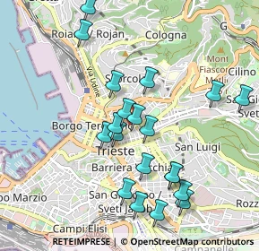 Mappa Via Gaetano Donizetti, 34125 Trieste TS, Italia (0.954)