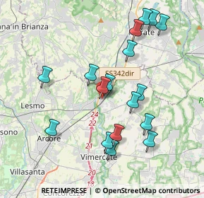 Mappa Via Dante Alighieri, 20866 Carnate MB, Italia (3.85647)