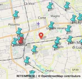 Mappa Via delle Forche, 35013 Cittadella PD, Italia (2.673)