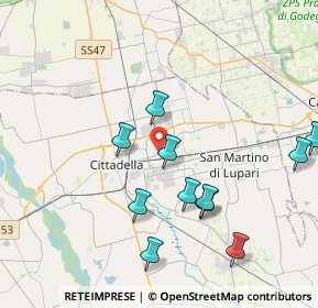 Mappa Via delle Forche, 35013 Cittadella PD, Italia (4.85154)