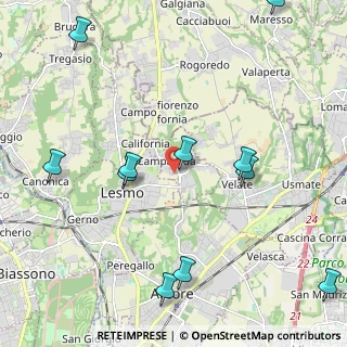 Mappa Via Pusiano, 20857 Camparada MB, Italia (2.60636)