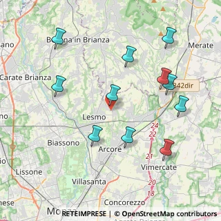 Mappa Via Pusiano, 20857 Camparada MB, Italia (4.25091)