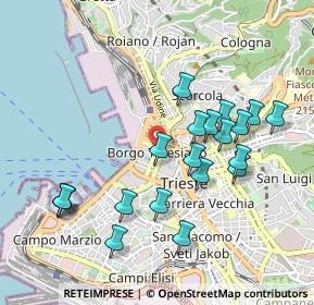 Mappa Via di Torre Bianca, 34132 Trieste TS, Italia (0.952)