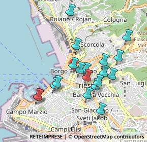 Mappa Via di Torre Bianca, 34132 Trieste TS, Italia (0.902)