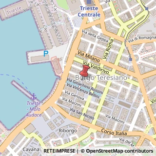 Mappa Via Trento, 1/A, 34132 Trieste, Trieste (Friuli-Venezia Giulia)