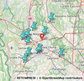 Mappa Via per Busto Arsizio, 21054 Fagnano Olona VA, Italia (6.48182)