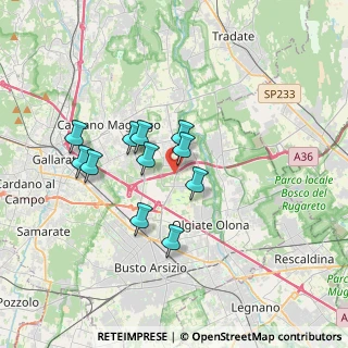 Mappa Via per Busto Arsizio, 21054 Fagnano Olona VA, Italia (2.85455)