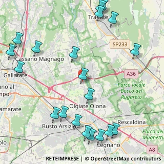 Mappa Via Monte Bianco, 21058 Solbiate Olona VA, Italia (5.707)